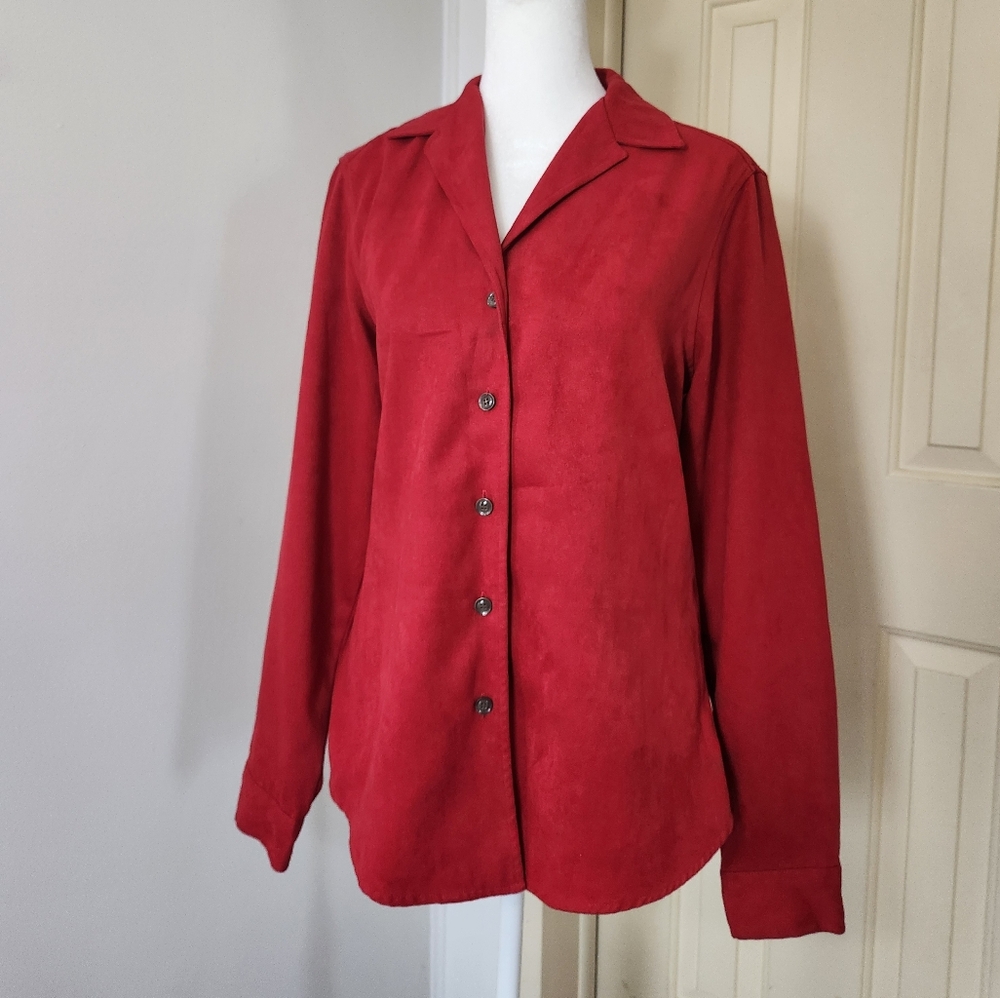 Evan Picone Faux Suede Vintage Blazer